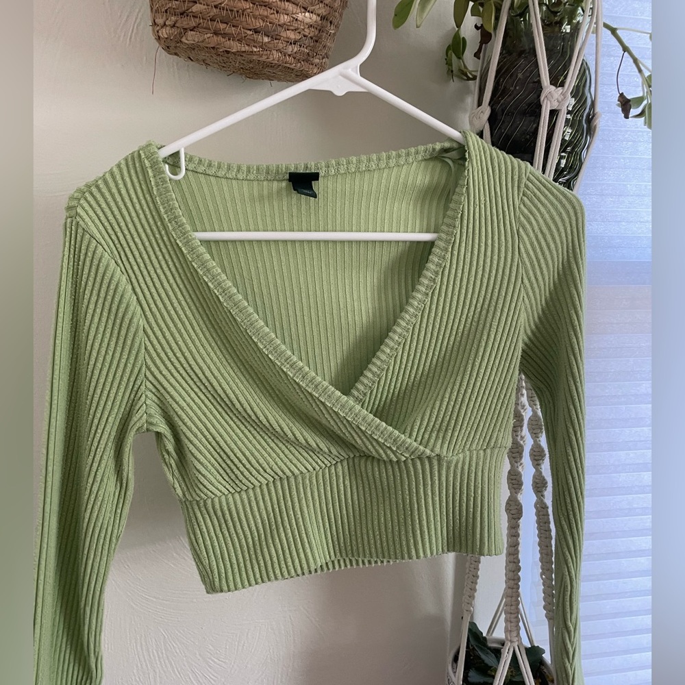 Target Green Ribbed Long Sleeve